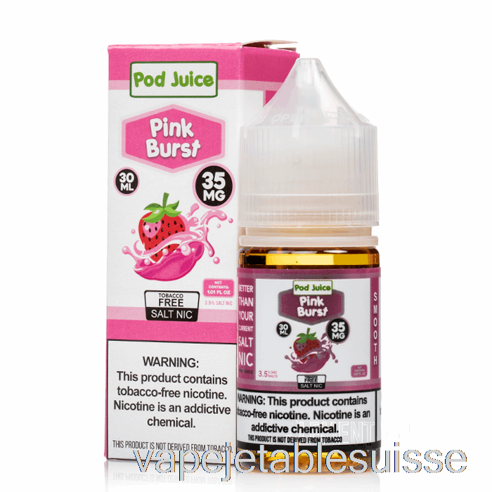 Vape Suisse Pink Burst - Jus De Dosettes - 30ml 55mg